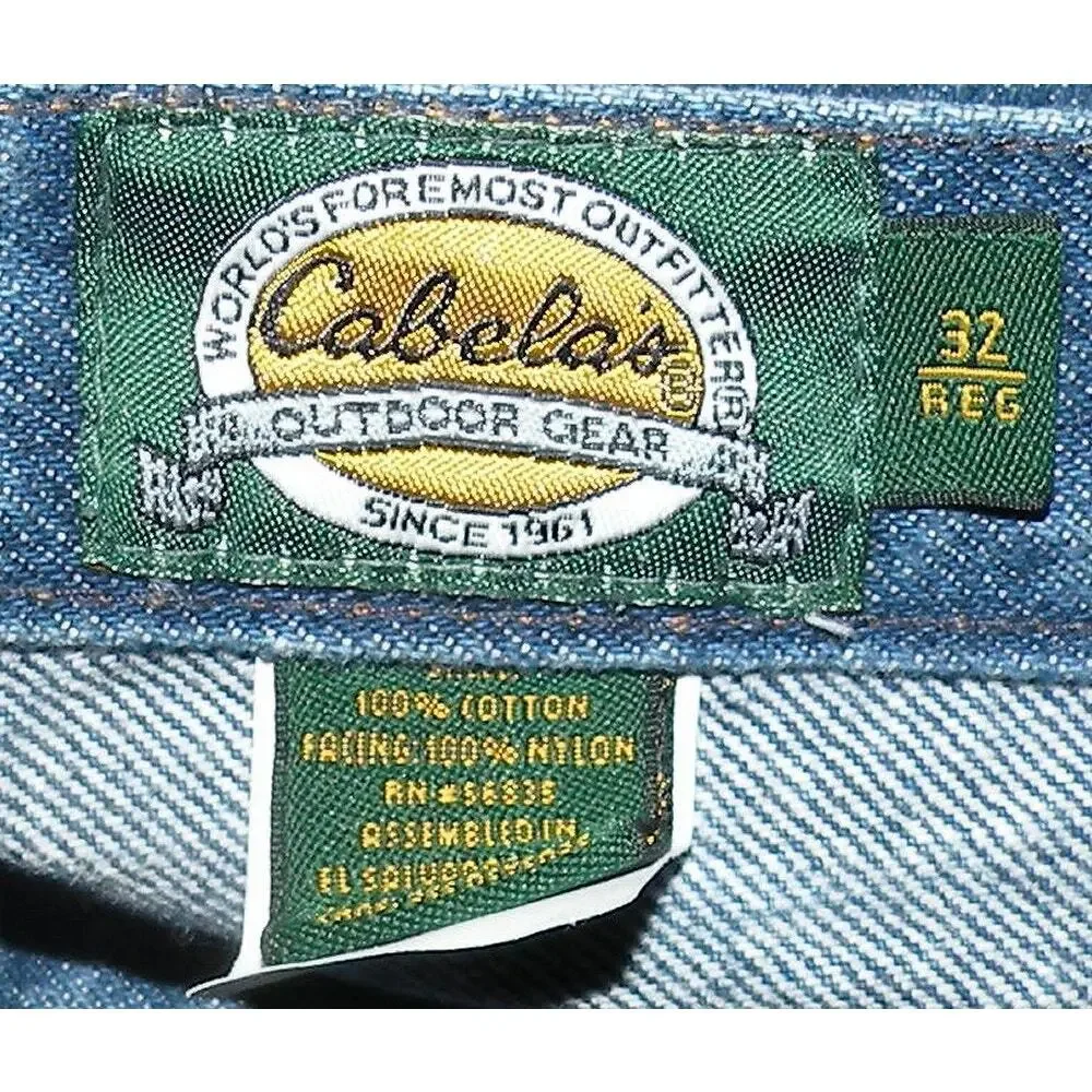 Cabela’s Men’s Nylon Brush Guard Jeans 32 x 31 Blue Snake Guard